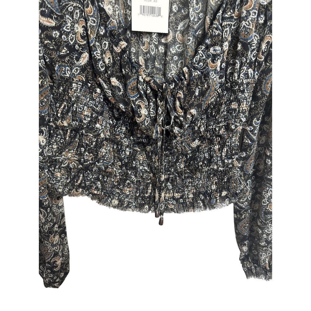 Free People NWT Lolita Peasant Blouse Top Floral Combo Size XS0 - Picture 4 of 9